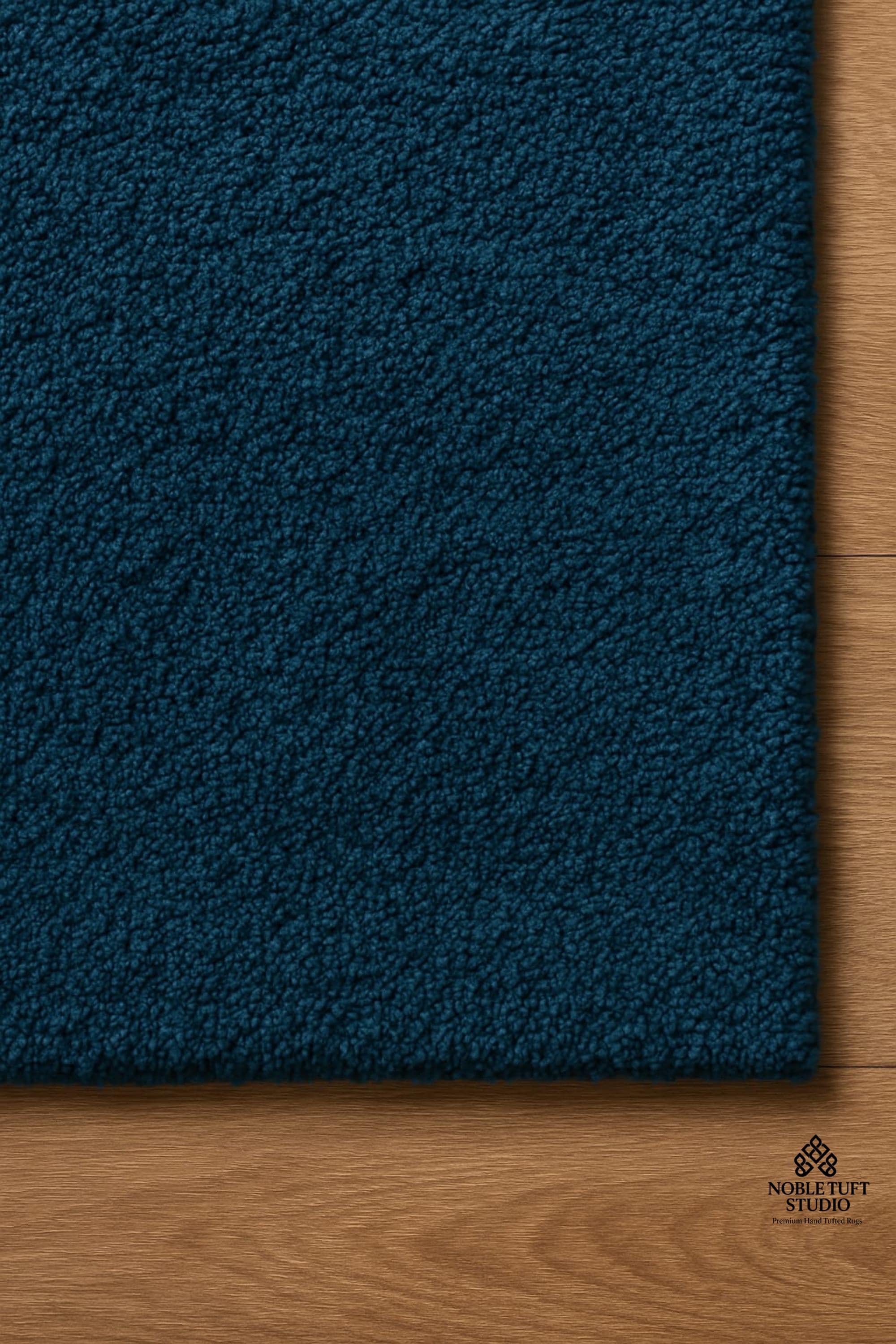 Hand Tufted Wool Area Rug, Solid Navy Blue, Modern Minimalist - Etsy