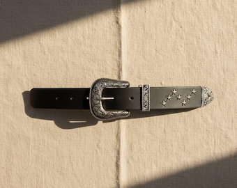 Y2K Retro Distressed Leather Belt–Cyber-Punk Oval Buckle,Grunge Aesthetic Waistband for Men-Women,Streetwear Harajuku Accessory,2000s Style