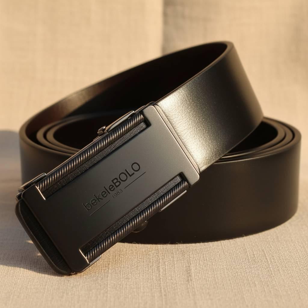 Cinture A Cricchetto Uomo In Pelle, Confezione Regalo 2 Pezzi, 35mm, Regolabili Sakizito
