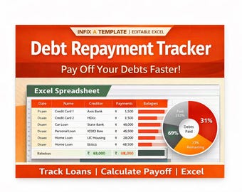 Debt Repayment Tracker Excel | Loan Payoff Planner (Digital Download)