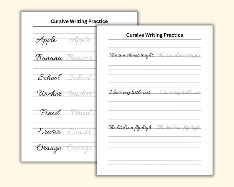 Cursive Worksheets for Kids, Handwriting Practice Sheets, Alphabet ...