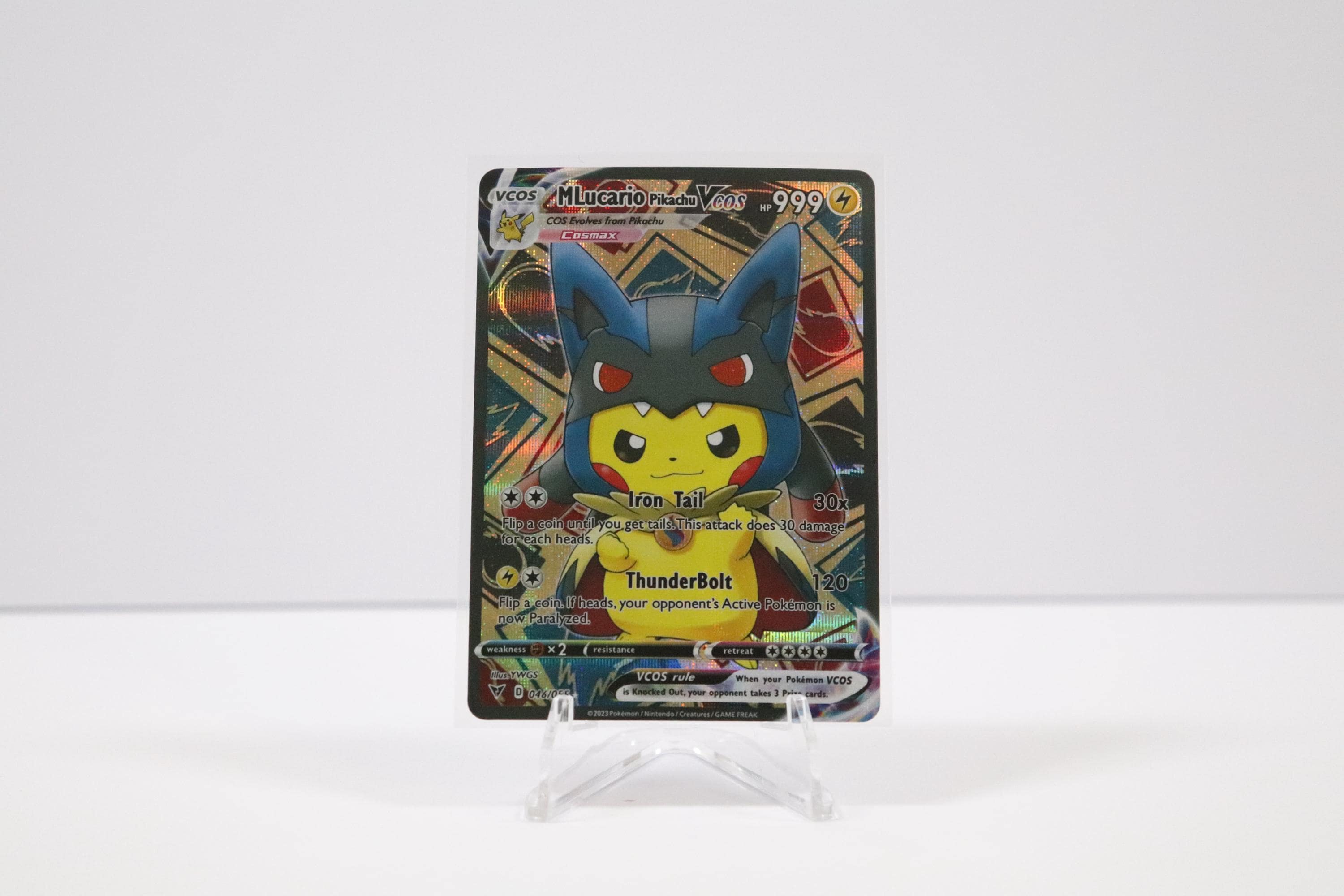 Mega Lucario Pikachu Cosplay Art Card - Textured Full Art Proxy