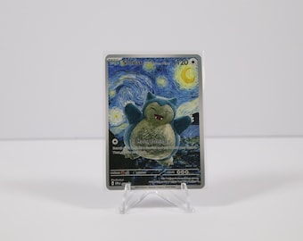 Carta coleccionable estrellada de Pokémon Snorlax Noche estrellada Van Gogh Luna hermosa ACG NM