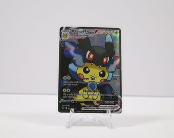 Tarjeta de arte VCOS de Pikachu de MCharizard-X - Ilustración de cosplay de Mega Charizard - Proxy de arte completo texturizado NM - Evolución de Pikachu Cosmax