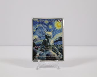 Carta coleccionable de Pokémon Mewtwo Noche Estrellada Van Gogh Luna Hermosa ACG - NM