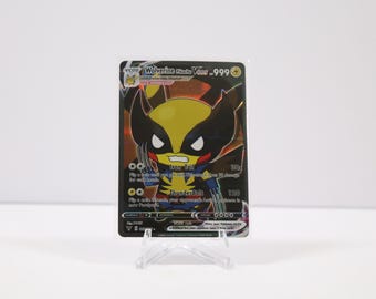 Wolverine Pikachu Art Card – X-Men Cosplay, Textured Full Art Proxy
