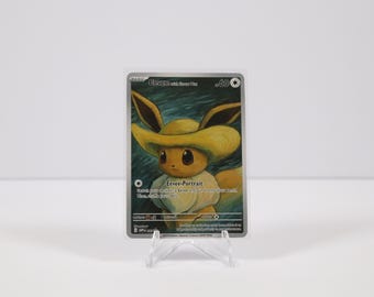 Tarjeta de arte promocional ACG de Eevee con Sombrero de Paja Pokémon x Van Gogh Black Star - NM