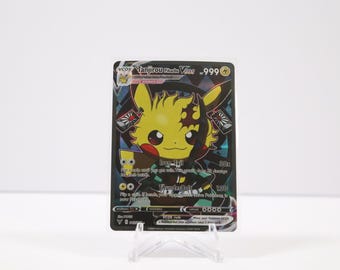 Tarjeta de arte VCOS de Tanjirou Pikachu - Cosplay de anime Demon Slayer - Proxy de arte completo texturizado NM - Evolución de Pikachu Cosmax