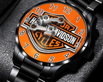 Reloj de pistón para motocicleta Harley-Davidson, reloj de pulsera de regalo.