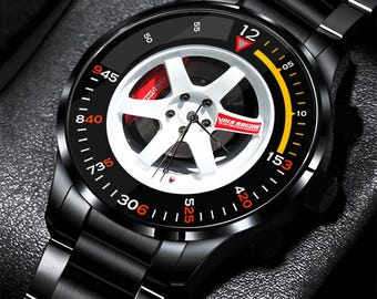 Reloj Volk Rays TE37SL TE37 SL Edición Blanca, Reloj de Automoción - Reloj de Pulsera de Regalo