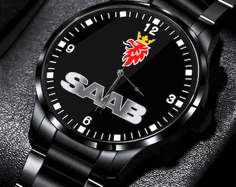 Reloj con el logotipo de Saab Automobile AB, reloj de pulsera de regalo para el sector automotriz.