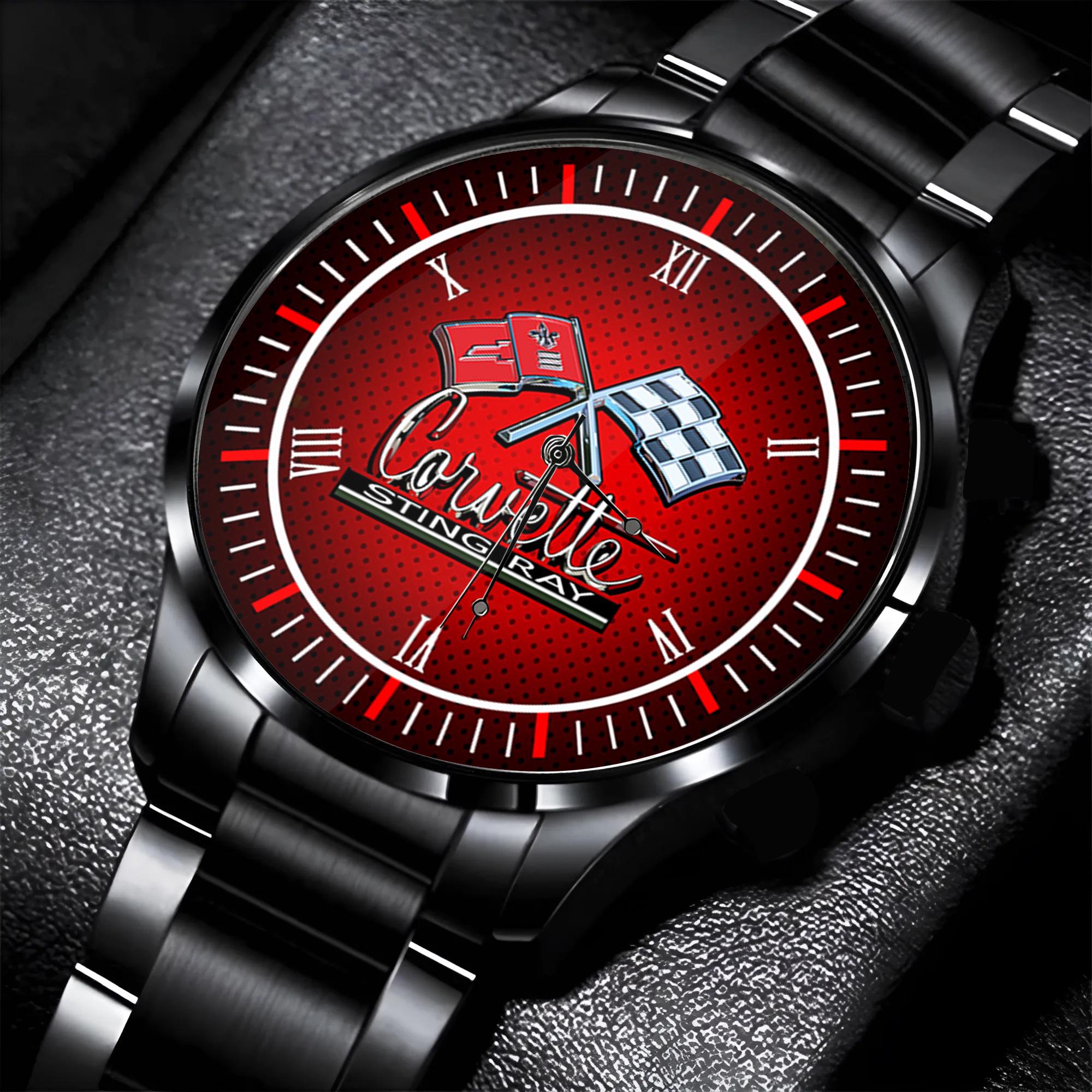 Montre-bracelet élastique Corvette Vintage – Couleur Or – Bijou Rétro