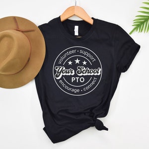 PTO/PTA Crew Shirt, Custom Parent Teacher Organization tshirts, PTO Board, pto Gifts, Parent Teacher Association, Personalized School squad