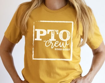 PTO Crew Shirt, Custom Parent Teacher Organization tshirts, PTO Board, PTO Crew Gifts, Parent Teacher Association, pta Personalized