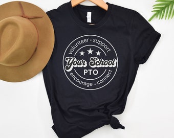 PTO/PTA Crew Shirt, Custom Parent Teacher Organization tshirts, PTO Board, pto Gifts, Parent Teacher Association, Personalized School squad