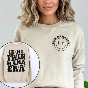 In My Twin Mom Era Sweatshirt, In My Mom Era Shirt, Twin Mama, Twin Mom Club, Twin Mom Shirt, Expecting Mom Gift, New Mom, Gender Reveal