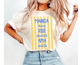 Italian Summer Quote T-Shirt: Comfort Colors Dolce Vita Amalfi Coast Tee