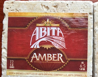 Abita Amber Beer Coaster - Louisiana Craft Beer - Mardi Gras - Beer Coaster