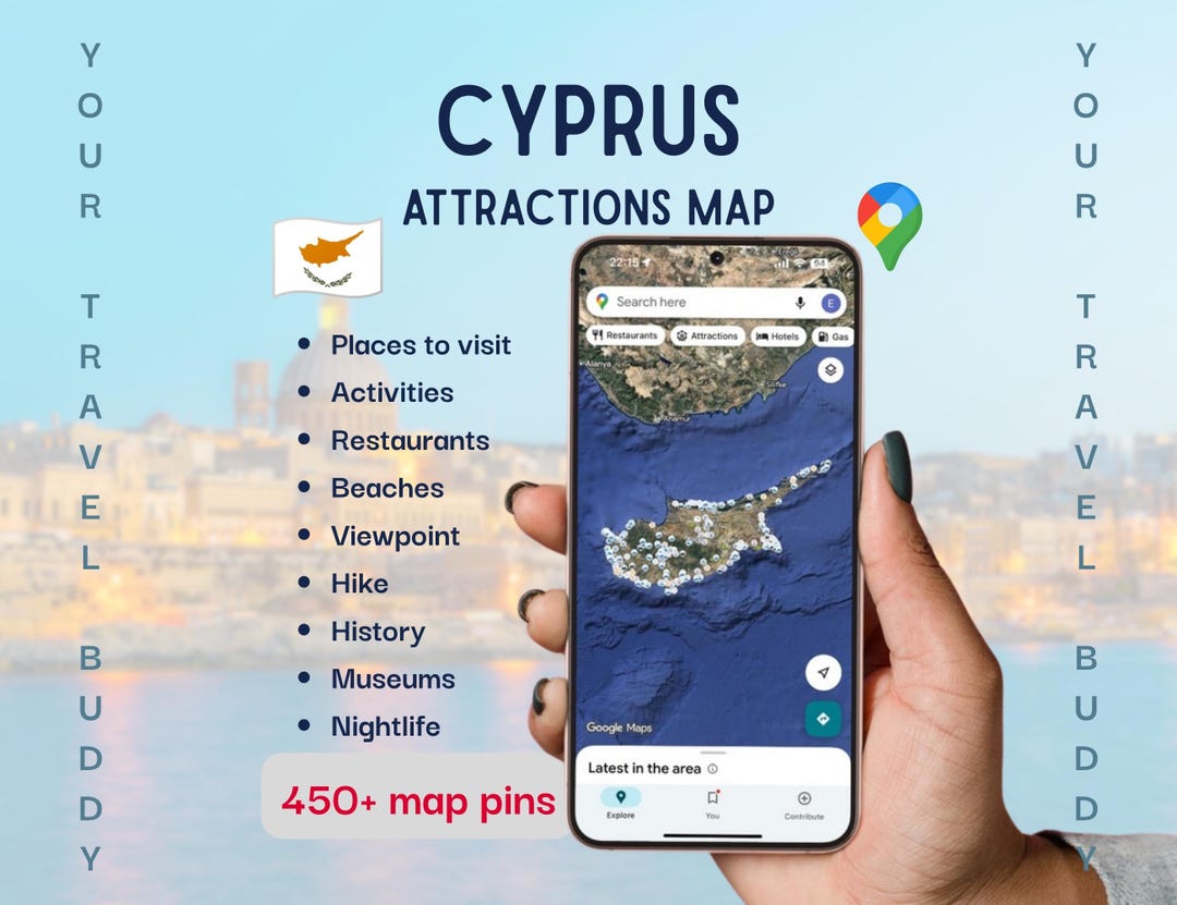 Cyprus Travel Guide – Google Maps Guide With 450+ Locations, Digital ...