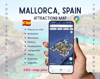 Guía de viaje de Mallorca: Guía de Google Maps con más de 450 ubicaciones, itinerario digital y planificador
