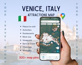 Venice Travel Guide – Google Maps Guide with 300+ locations, Digital Itinerary and planner