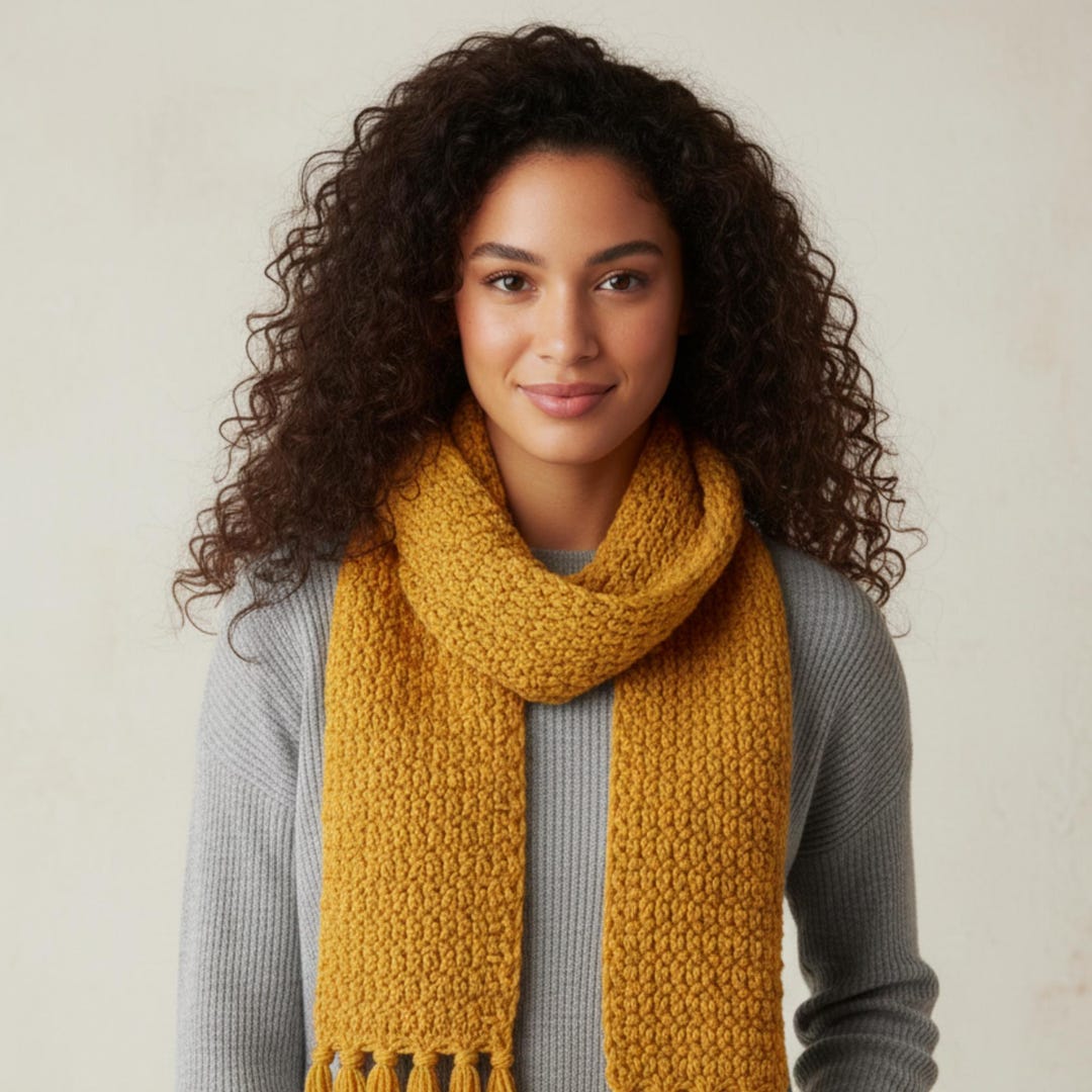 Chunky Crochet Scarf Pattern - PDF Download - Etsy