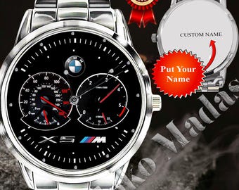 Zegarek naręczny z prędkościomierzem BMW serii X5 Diesel 2 z metalowym paskiem. Pudełko gratis.