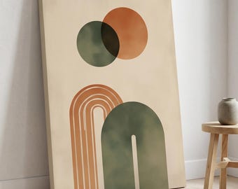 Abstract Arch Geometric Print | Mid Century Modern Scandinavian Wall Art (Digital Download)