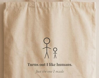 Introvert Mom Tote Bag | Funny Canvas Bag, Mother's Day Gift, Selective Human Lover