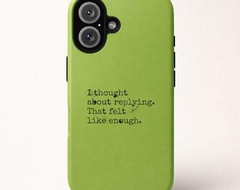 Introvert Phone Case, Funny Quote, Social Battery Humor, Typewriter Text Design, introvert gift