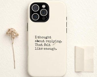 Introvert Phone Case | Typewriter Text, Social Anxiety Gift, Quiet Person Gift