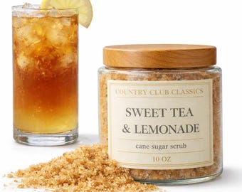 Sweet Tea & Lemonade Sugar Scrub | Citrus Summer Bath, 10 oz