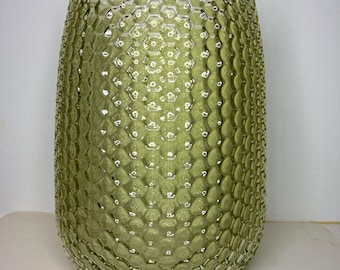 Vintage green Honeycomb Vase