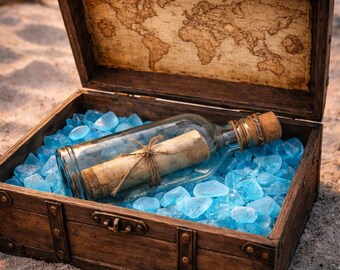A Custom Message in a Bottle Gift Box– Anniversary, Wedding, Love Letter Keepsake