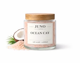 Juno Ocean Cay Pink Himalayan Salt Scrub (Juno Lucina) by Jupiter Apothecary.