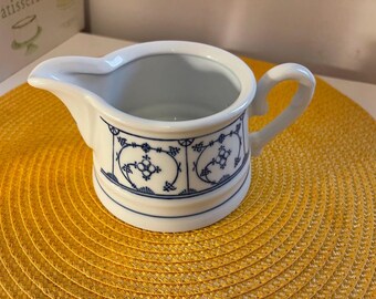 Vintage Kahla "Indian Blue" Porcelain Creamer – Strawflower Pattern