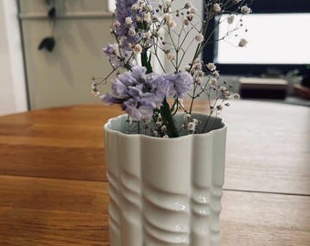Vintage Hutschenreuther White Sculptural Porcelain Vase