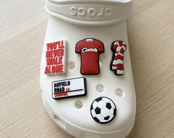 Charms chaussures rouges inspirés de Liverpool | Accessoires de sabots | Cadeau rouge