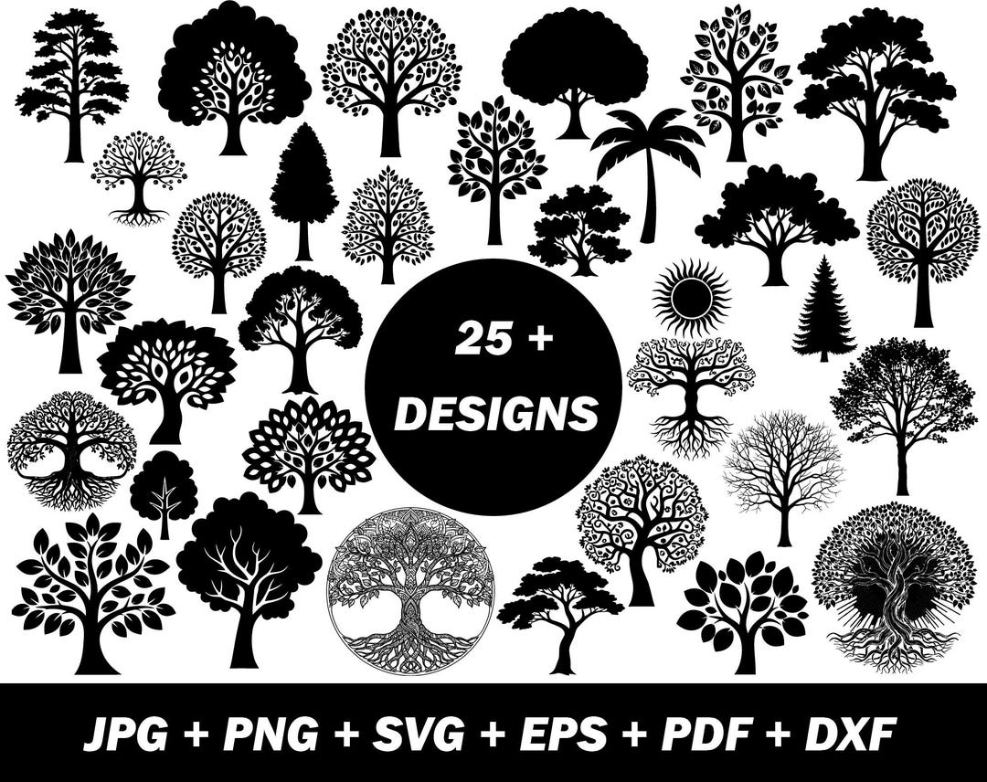 Tree of Life SVG Bundle, | Roots Clipart for T-shirts, Mugs, | Digital ...