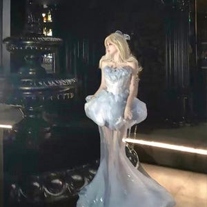 flowy jellyfish dress Inspired maxi goth dress