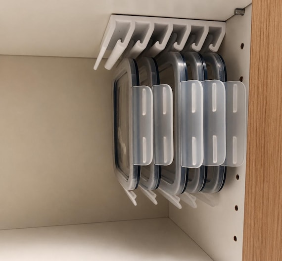 Deckelhalter Kompatibel mit IKEA 365+ | Frischhaltedosen Organizer | Küchen Ordnung | Schrank Organizer