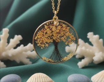 Arbre de vie avec mèche cheveux, poils ou crins, collier, porte-clé, bijou commémoratif, souvenir personnalisé