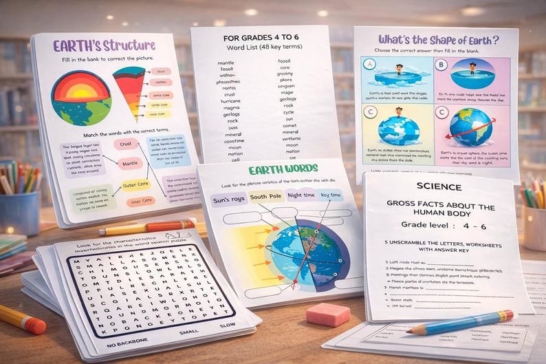 Fun Science Lessons Worksheets Printable Science Worksheets for Kids | Fun Educational Activities With ...