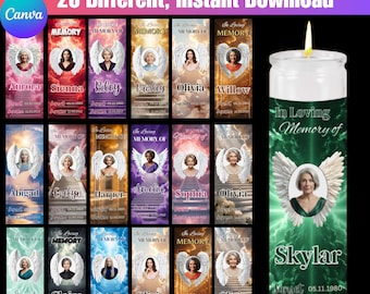 追悼キャンドルラベルセット、天国への階段 RIP 柱、葬儀トリビュートステッカー RIP、キャンドルラップ、追悼キャンドル、デジタルダウンロード