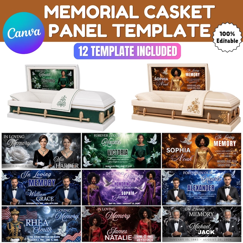 Coffin Insert Template - Etsy