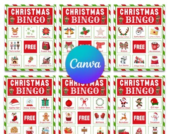 Christmas Bingo Game, Printable Christmas Bingo Cards, Kids Holiday Party Game,Classroom Activity, Fun Christmas Group Game, Christmas Party