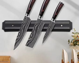 Wall Mounted Magnetic Knife Holder | Kitchen Storage Rack