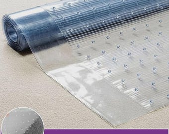 Vinyl Plastic Carpet Protector Clear Runner Home Office Hallway Film Mat Roll