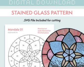 Stained Glass Pattern - Mandala 01