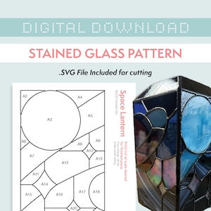 Mönster av målat glas - Rymdlykta